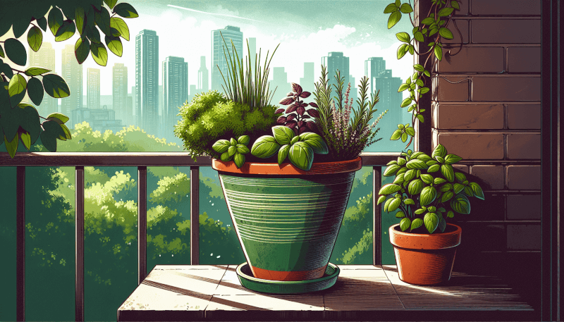 herb garden for apartment balcony 1